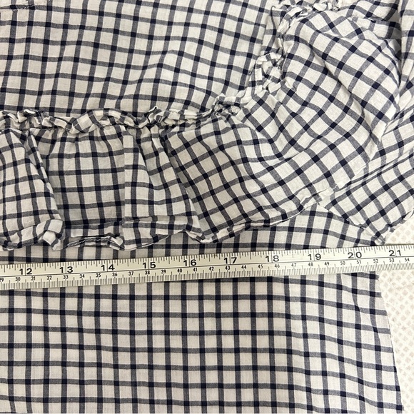 VELVET BY GRAHAM & SPENCER Check Ruffle Yoke Top - Picture 7 of 8